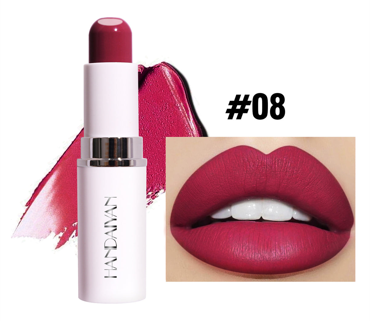 Two-in-One Matte Lipstick for Moisturizing & Long-Lasting Color - Female Makeup