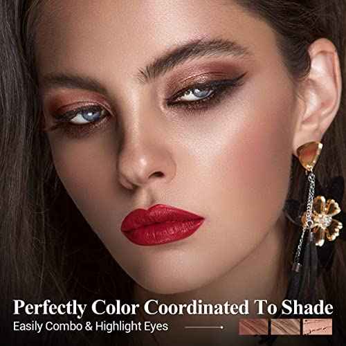 3Pcs Neutral Brown Eyeshadow Stick Set, Matte And Shimmer Creamy Eyeshadow Pencil, Shiny Pink Shadow, Waterproof Long Lasting Smoky Eye Makeup