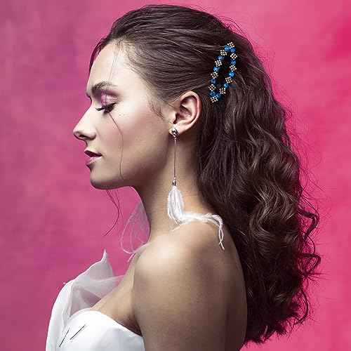 OIIKI Rhinestone Snap Hair Clips for Women 10pcs, Sparkly Glitter Crystal Hair Clips Barrettes Bling Diamond Fancy Hair Snap Clips Hairpins for Girls Wedding Decorative Hair Accessories