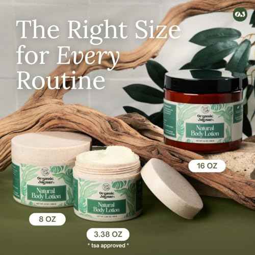 Organic Jaguar Natural Body Lotion, 8 oz, Moisturizer With Essential Oils, Vitamin E Oil, Beeswax, Extra Virgin Olive Oil, Raw Honey, Mango Butter, Sulfate & Paraben Free Body Care, Tropical Scent