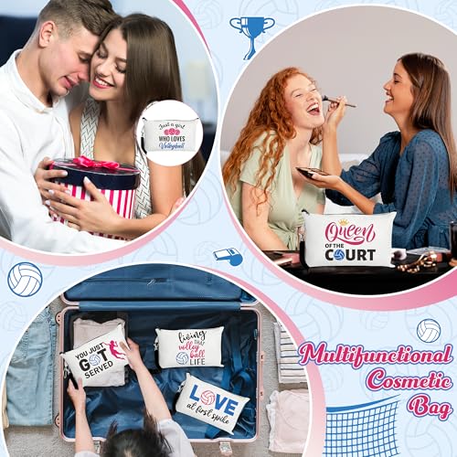 R HORSE 9Pcs Sport Makeup Bag Gifts for Women Girls, Ladies Sport Cosmetic Bags Sport Accessories Canvas Toiletry Bag Makeup Pouch Organizer Women Player Gift for Mother¡¯s Day Birthday