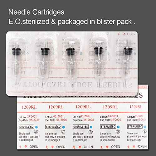 Tattoo Cartridge Needles - Beoncall 40Pcs Disposable Tattoo Cartridge Needles Round Liner Magnum Assorted 1203RL 1205RL 1207M1 1209M1 for Tattoo Machine Gun Tattoo Supply¡¦