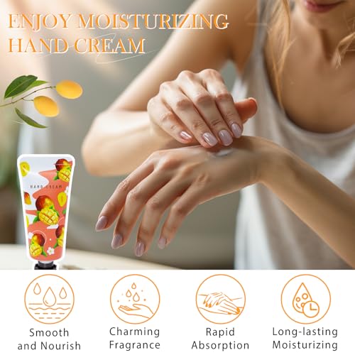 96 Pack Hand Cream for Women, Mini Hand Lotion Travel Size for Dry Cracked Care, Natural Plant Fragrance Moisturizer Present Set for Mother, Teacher Appreciation and Bridesmaid Present