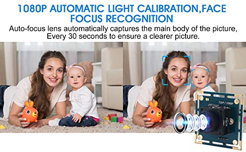 1080P USB Camera Module Autofocus High Speed Webcam Board for Computer Mini UVC USB2.0 PC Camera Industrial CCTV Lightburn Camera OV2710 High Frame Wide Angle 100fps USB with Camera for Laptop
