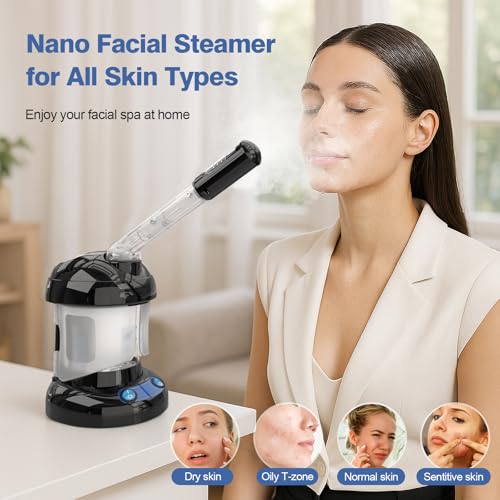 Hair Steamer Kingsteam 2 in 1 Ozone Facial Steamer, Design for Personal Care Use at Home or Salon Barber