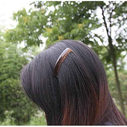 Yeshan 3.2" Plastic Hair Side Comb With Teeth Comb HairPin Clip for women,Brown (12pcs)