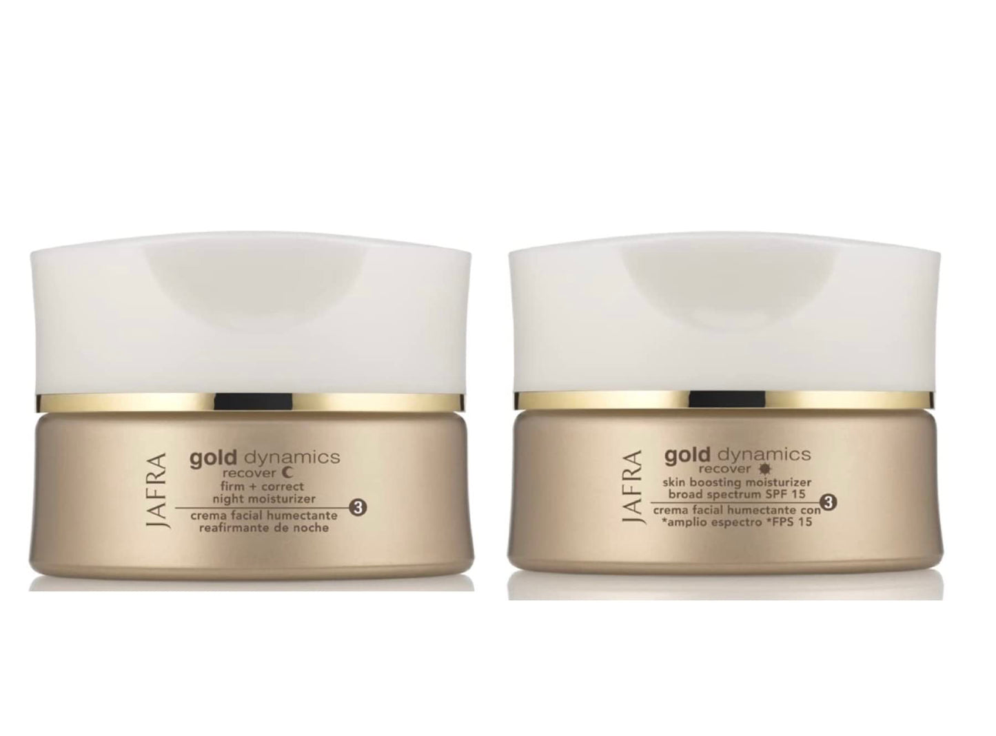 JAFRA Gold Dynamics Skin Boosting Moisturizer Broad Spectrum SPF 15, Gold Dynamics Firm + Correct Night Moisturizer