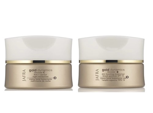 JAFRA Gold Dynamics Skin Boosting Moisturizer Broad Spectrum SPF 15, Gold Dynamics Firm + Correct Night Moisturizer