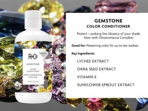 R+Co Gemstone Color Shampoo & Conditioner Set + Deluxe Sample (0.5oz) | Protects Color, Repairs & Nourishes | Vegan + Cruelty-Free | 8.5oz (Pack of 2)