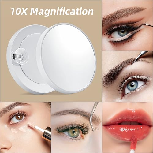 Vanity Mirror with Lights,13.1"¡¿16.7"LED Makeup Mirror,Lighted Makeup Mirror with Lights, Smart Touch Control Dimmable 3 Modes Light, Lighted Up Mirror for Makeup Desk, Bedroom, Dressing Room