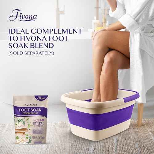 Fivona Collapsible Foot Soak Basin - Pedicure Foot Bath Soaking Tub for Tired Feet, Cracked Heels, Callus Removal & Foot Care