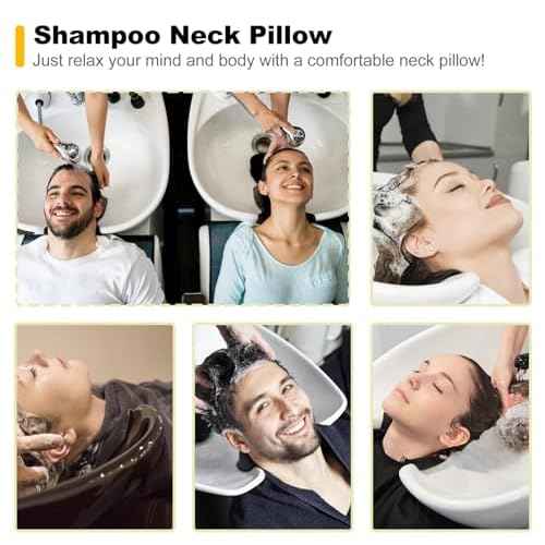 AISEELY Shampoo Bowl Neck Rest - 2 Suction Cups Included Salon Shampoo Neck Rest Cushion, Silicone Neck Cushion for Home Wash Basin & Professional Salon Hair Washing Tray