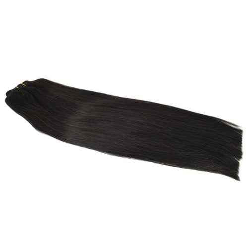 Clip In Hair Extensions Real Human Hair Dark Brown Straight Thick End 18 20 22" 100gm (18", 2#-Dark Brown)