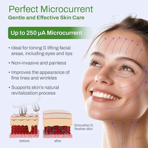 DEZALON Microcurrent Facial Device, Face Massager Tool, Eye and Neck Massager, Face Roller, Beauty Tools for Relaxing Facial Massage and Skin Care Routine