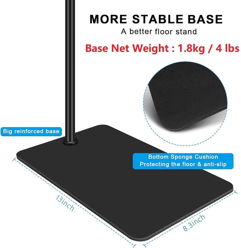 AceTaken Webcam Floor Stand,70-inch Metal Webcam Floor Holder Compatible with Logitech C920 StreamCam C930 C922 C615 C925e Brio 4K,Brio 500,MX Brio 4K Webcams