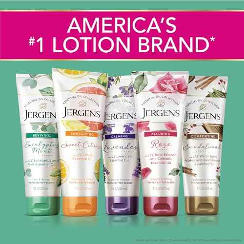 Jergens Sweet Citrus Body Butter, Hand and Body Lotion, Moisturizer for Women, Lotion with Essential Oil for Indulgent Moisturization, 7 Oz