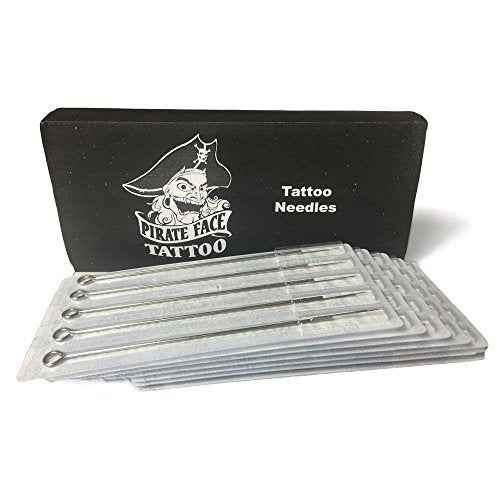PFT (60) Counts of Assorted PRE-STERILIZED Tattoo Needles with Matching (60) Black Rubber Disposable Tubes (5/8") by Pirate Face Tattoo