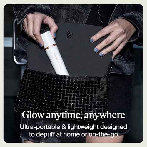 Therabody TheraFace Depuffing Wand ? Cold and Heat Skincare Treatment to Depuff and Glow; Beauty Wand, Face Roller and Eye Massager for Eye Puffiness, Dark Circles and Skin Radiance (White)