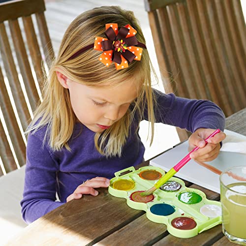 QLINLEAF 1 Set Thanksgiving Turkey Headband and Hair Clips Headwear Set with Bow Polka Dot for Girls Children Fall Orange Christmas Halloween Thanksgiving Hair Accessories