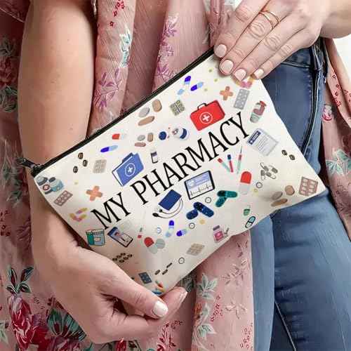 Medicine Storage Pouches, Makeup Bag for Travel - Zipper Cosmetic Storage Bag with Vibrant Designs, Multi-Use Functionality (Gift for Birthdays, Graduation, Christmas) (Style I)