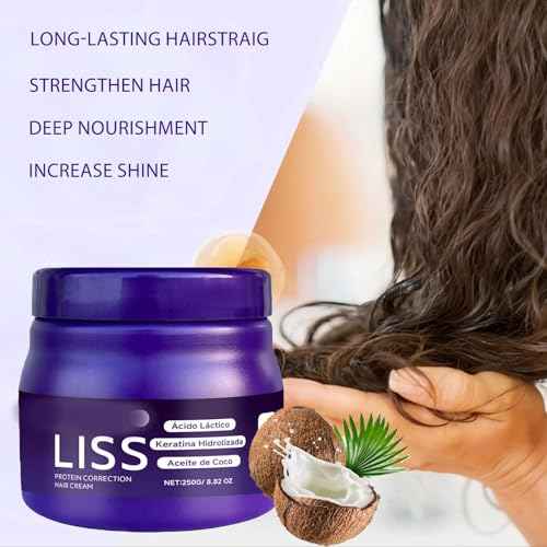 Liss Alisado, Restores Hair Natural Silkiness , Silk & Shine, Liss Keratina,At-Home Treatment for Smooth, Straight Hair -1PC