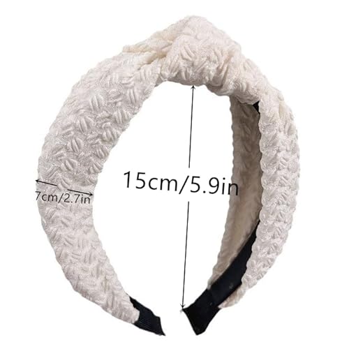 Knotted Headbands for Women, Non Slip Wide Head Band Fashion Head Bands Brown Headband Hair Accessories for Women Girl