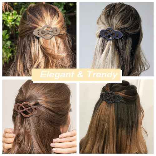 Vintage French Barrette Clips - 4 Pack Hair Accessories for Women & Girls, Thick to Thin Hair