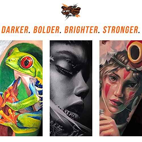 World Famous Tattoo Ink - Blackout Black, Ultra-Thin Black Tattoo Ink for Lining, Shading & Portrait Work - Vegan, Cruelty-Free, Professional-Grade Supplies & Equipment