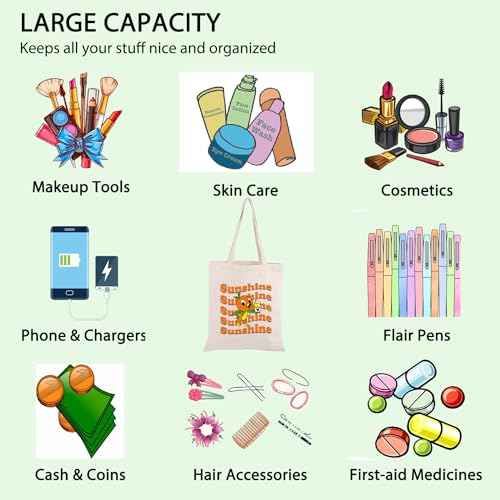 FOTAP Orange Bird Makeup Bag Cartoon Character Lover Gift Sunshine Orange Bird Zipper Pouch Magic Kingd*m Makeup Bag (sunshine tote)