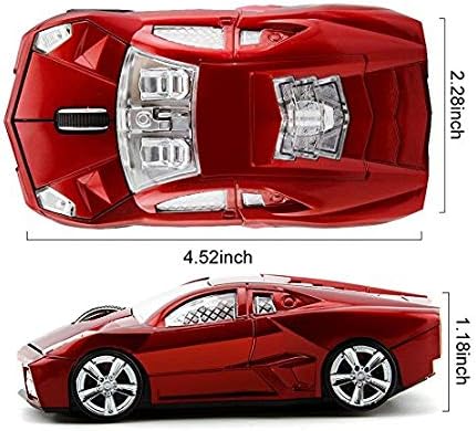 2.4Ghz Wireless Car Shape Mouse 3D Optical Gaming Mice USB Mini Receiver for PC Laptop Computer