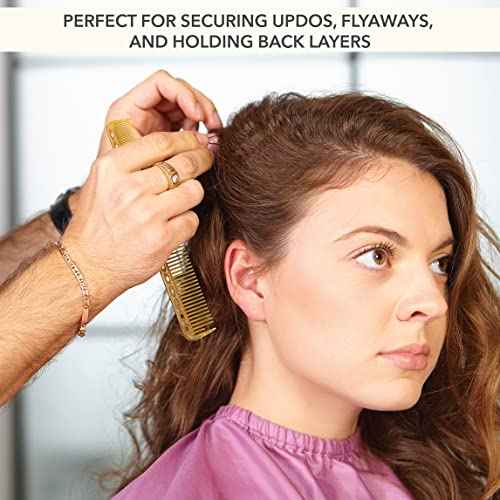 ForPro Professional Collection Bobby Pins (400-Count Approx), Black, 2" L, Ball-Tipped, Crimped, Non-Slip, Non-Damaging, 1 Lb.