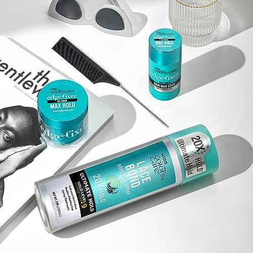 KISS Colors & Care Lace Bond Adhesive Spray Ultimate Hold 11.1 oz. - Adhesive for Lace Frontals, Sweat Proof, Water-Resistant, Fast Drying, Efficient Nozzle, Convenient, Super Secure for All Day
