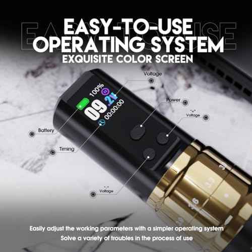 Mast Tattoo Fold2 Pro Tattoo Kit Complete Tattoo Gun Machine Kit 2 Batteries 2000mAh Power Supply for Long Time Needles Cartridges Black Tattoo Ink Kit