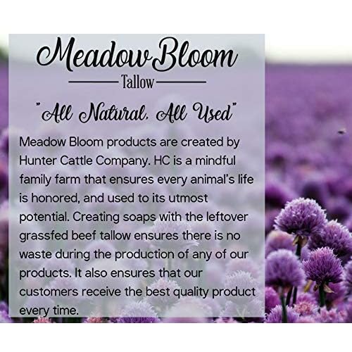 EST'D 2004 HC Meadow Bloom Tallow Bar Soap - Tea Tree & Juniper 2 Pack - Made with All Natural 100% Grass Fed Tallow Handmade Soap Bar - Great for Face or Body Soap