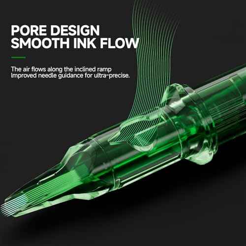 50Pcs Tattoo Cartridge Needles #12 Standard Assorted Mixed Size Round Liner with Membrane Safety Cartridges 3RL 5RL 7RL 9RL 5RS 9RS 7M1 9M1 7CM 7RM 9RM for Tattoo Gun & Beginners & Pro Artists