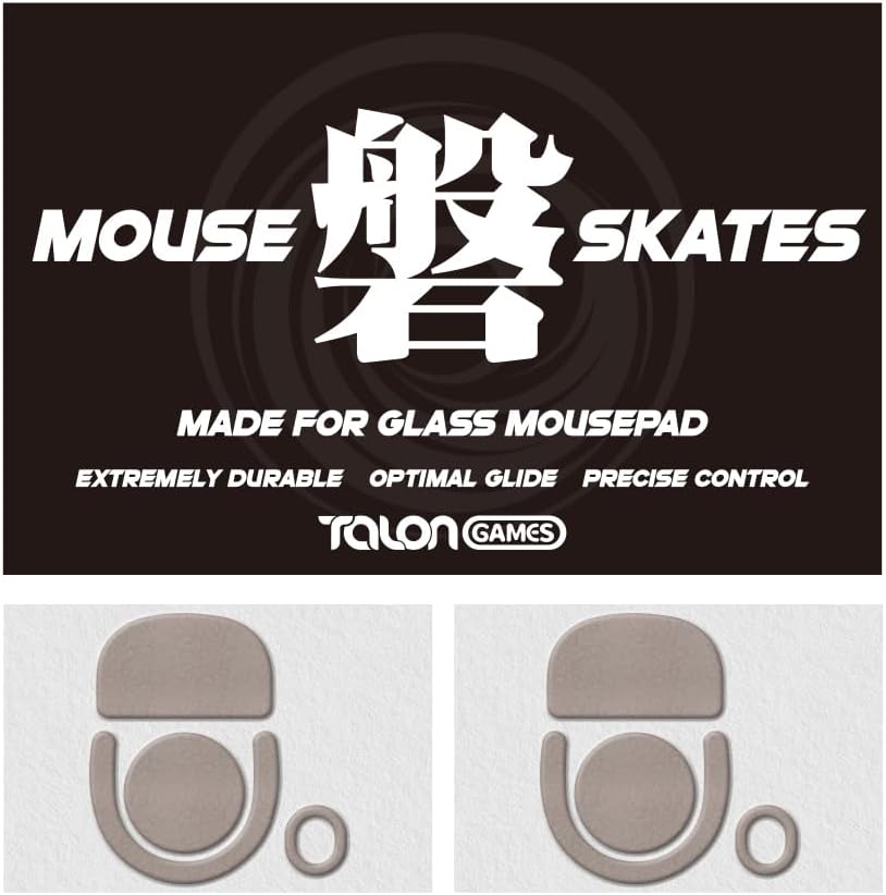48 Dot Mouse Skates Universal for Glass Mousepads, 6mm, High Durability, Lasting Performance, Low Noise, Curved Edge, Speed & Control (磐 Series, Khaki)