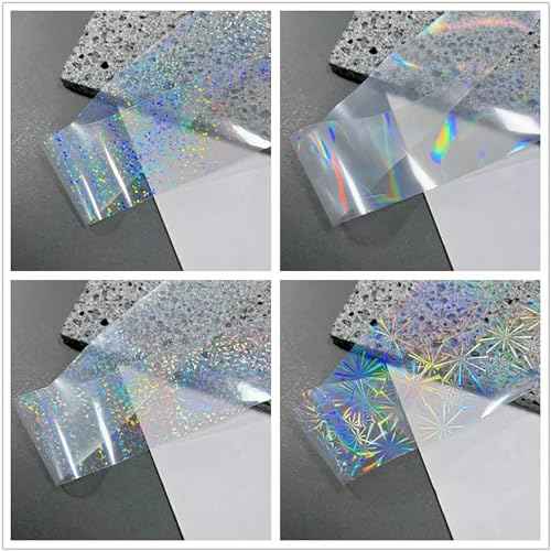 JCakes Aurora Nail Art Foil 20 Rolls Holographic Transfer Foil for Laser Designs