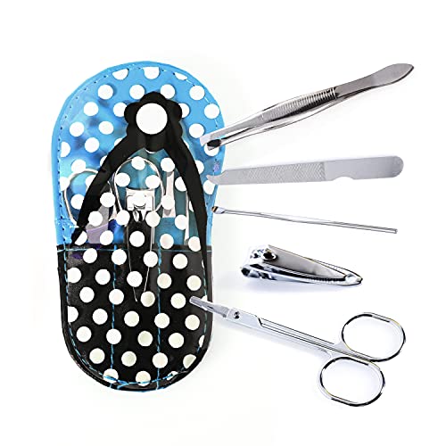 Fun Polka Dot Flip Flop Manicure Kit - Set of 4