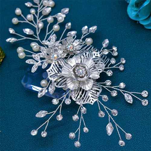 Wedding Hair Pieces for Brides, Rhinestone Bridal Hair Comb, Elegant Wedding Hair Accessories for Bridesmaid