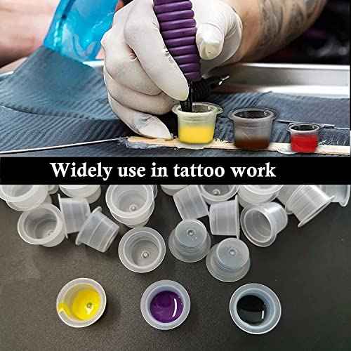 302Pcs Tattoo Ink Caps Holders Set, Urknall 300pcs Tattoo Caps and 2pcs Ink Cups Holders Mixed Size 100 Small 100 Medium 100 Large for Tattoos Ink Tattooing Suppies