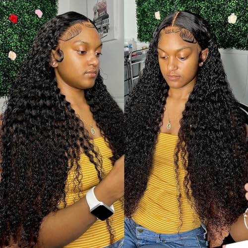 Human Hair Water Curly Bundles Brazilian Water Wave 4 Bundles (14 16 18 20 inch£©12A Brazilian Virgin Hair Wet and Wavy Human Hair Weft Natural Black