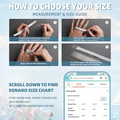 Egnaro Women's Silicone Statement Rings, 5.2mm Wide 2mm Thick Rubber Printed Floral Wedding Bands For Her Size 4-12
