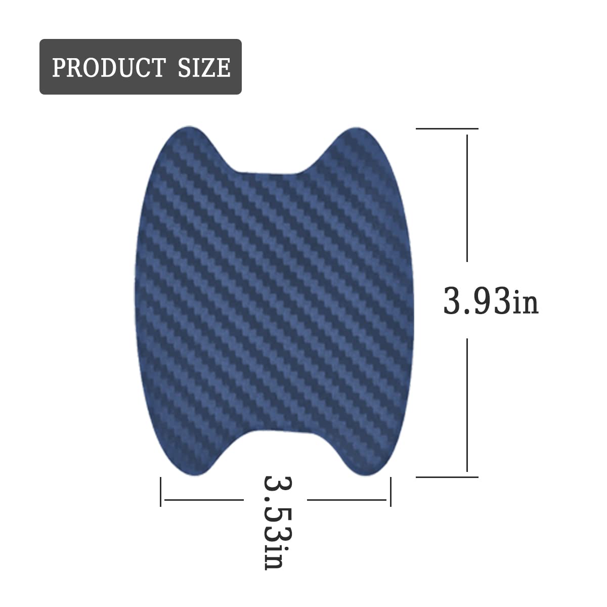 4PCS Car Door Handle Sticker, Carbon Fiber Anti-Scratches Car Door Cup Protector, Non-Marking Auto Door Handle Protective Film, Universal for Most Car Handles (Blue/4PCS)