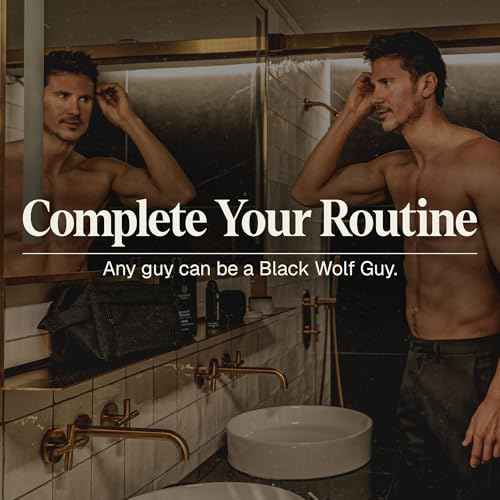 Black Wolf Men¡¯s Charcoal Powder Face Wash, 5 Fl Oz - Facial Cleanser Removes Unwanted Impurities from Your Skin and Soothes Irritation