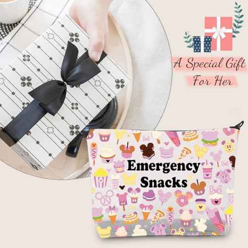 JXGZSO Emergency Snacks Food Storage Bag Foodie Reusable Zipper Pouch Food Safe Bag Snack Lover Gift (Emergency snacks 2)