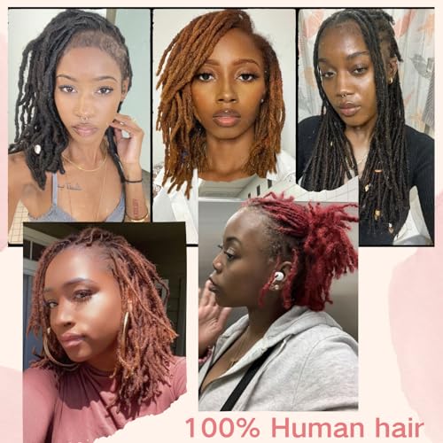 Afro Kinkys Bulk Human Hair for Dreadlock Extensions,Repair Locs, Twists and Braids, 240 Gram Each Package 100% Human Hair Afro Kinky Bulk Can be Dyed and Bleached (Auburn 30# 8inch)