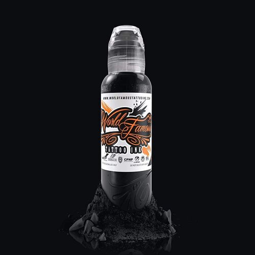 World Famous Tattoo Ink - Pitch Black Tattoo Ink - Professional Tattoo Ink & Tattoo Supplies - Skin-Safe Permanent Tattooing in Bold, Black Shade - Vegan & Non-Toxic (8 oz)