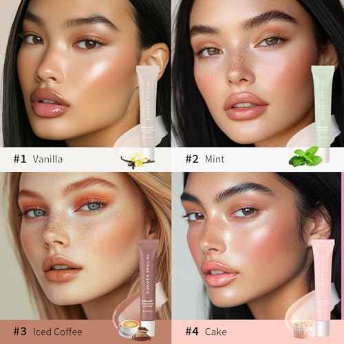 Lip Balm, Lip Butter Balm for Hydration Shine, Mini Neutrals Lip Butter Balm Set Lip Care Prouct, Moisturizing Tinted Lip Balm Gloss Hydrating Lip Oil for Women (3PCS)