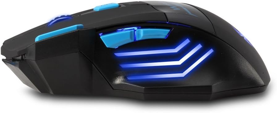 zelotes Wireless Mouse,4 Adjustable DPI,7 Buttons,Ergonomic Design,Energy-Saving,2.4GHz with USB Receiver,Optical Portable Mouse for PC,Mac,Laptop,Black