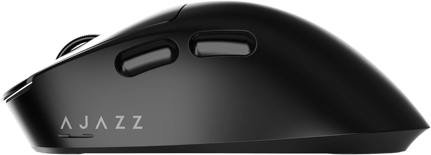 AJ159P MC Triple Mode (2.4G/Wired/Bluetooth 5.2) Gaming Mouse, 12000 DPI, 56g Ultra-Light, Magnetic RGB Charging Dock, Programmable 6 Buttons, Ergonomic Design for Computer Laptop PC, Black